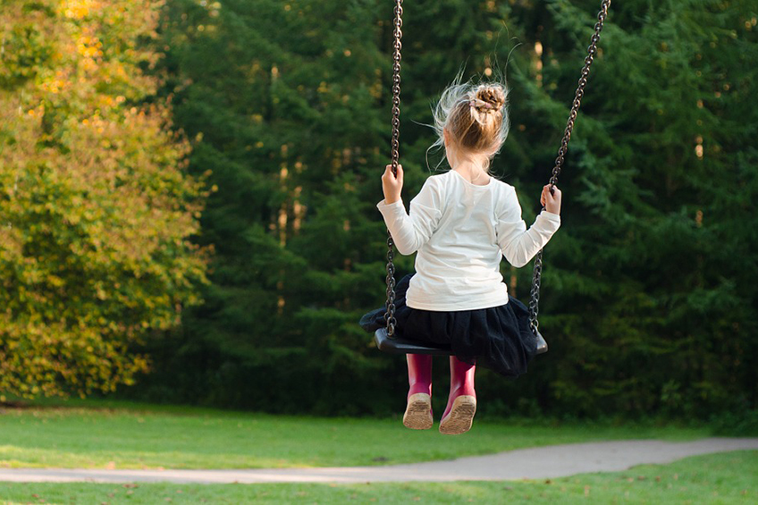 girl on swing